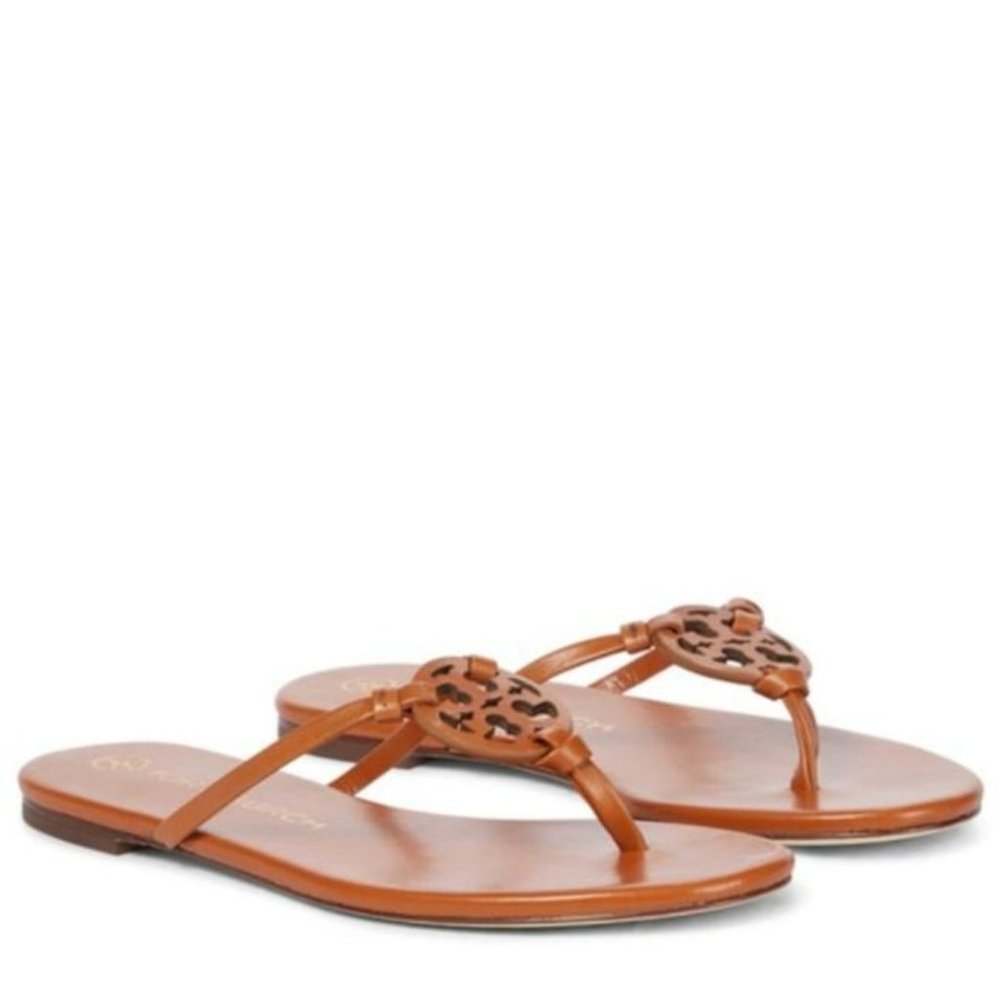 Tory Burch Miller Knotted Sandals Aged Camello Size 10 NEW